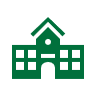 Image shows an icon for a school