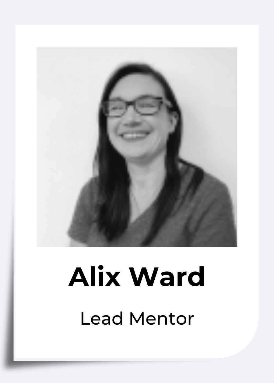 Image shows a picture of Alix Griffiths, Lead Mentor