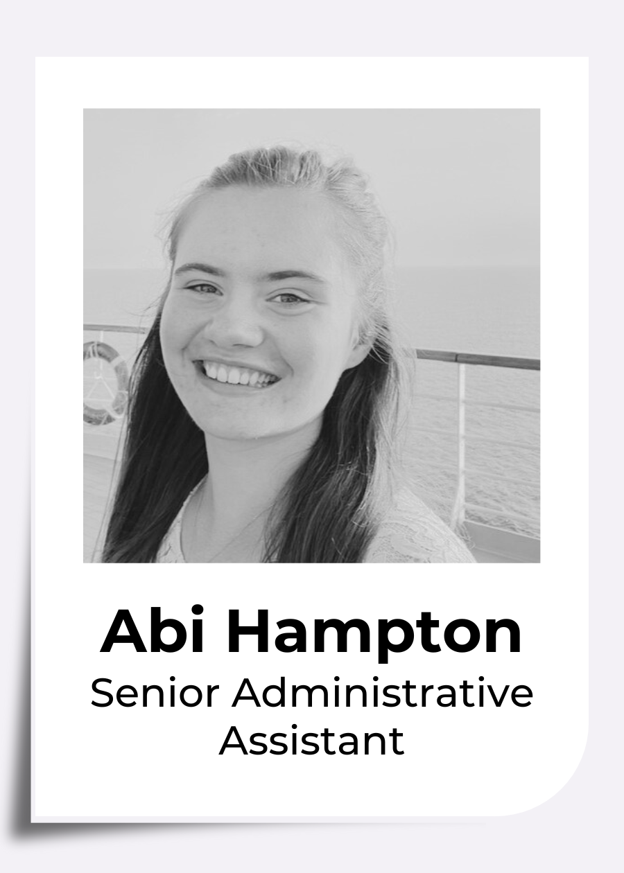 Image shows Abi Hampton, Senior Administrative Assistant