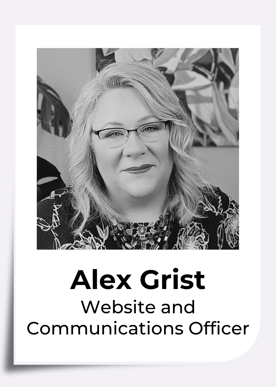 Image shows Alex Grist, Website and Communications Officer